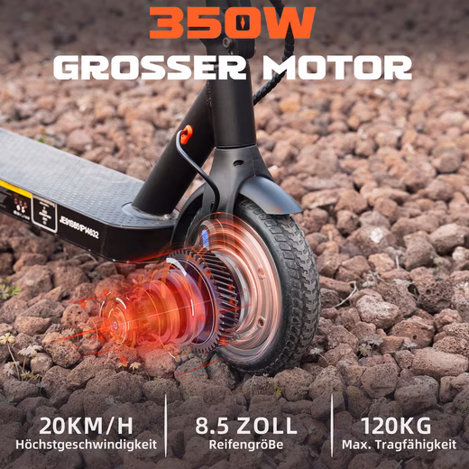 Road legal e-scooter, 8.5'' e-scooter, foldable, 35km, bag+APP, 13kg - Image 4