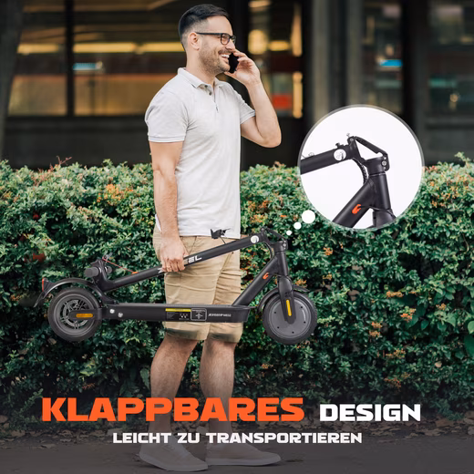 Road legal e-scooter, 8.5'' e-scooter, foldable, 35km, bag+APP, 13kg - Image 6