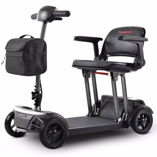 AIR TRAVELLER electric mobility scooter - Up to 15/20km range, folds in seconds & 120kg