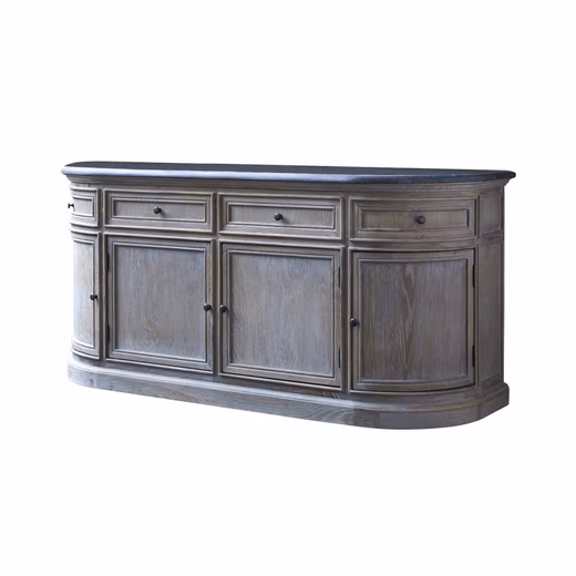 Vanity unit bathroom furniture made of oak wood with double sink Louise 180 cm