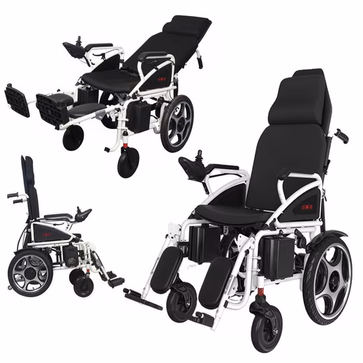 Electric mobility scooter, electric wheelchair with reclining function, joystick, 6km/h, 130kg