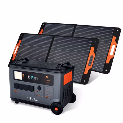 Power Generator PowerMax 3600W/6000W Powerstation+PM 400W Solar Panel
