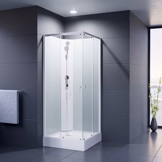 Complete shower unit, ready-made shower unit Astoria 80, 1950 mm high