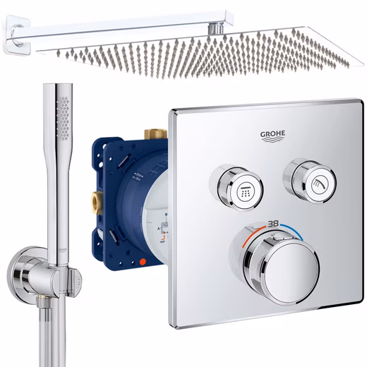 Shower fitting concealed shower fitting Grohtherm SmartControl thermostat, shower system