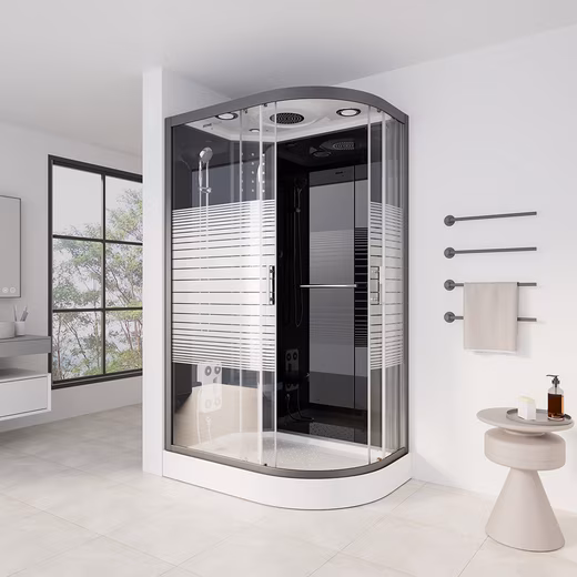 Corner shower enclosure BLACK PEARL - 120 x 80 cm Right - Image 4