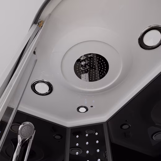 Corner shower enclosure BLACK PEARL - 120 x 80 cm Right - Image 2