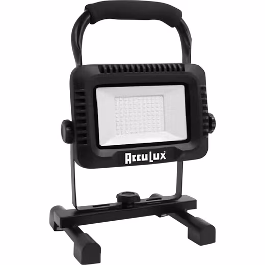 AccuLux FL 50 W LED Battery-Powered Construction Light, 50 W, 4000 lm, Daylight White, 44