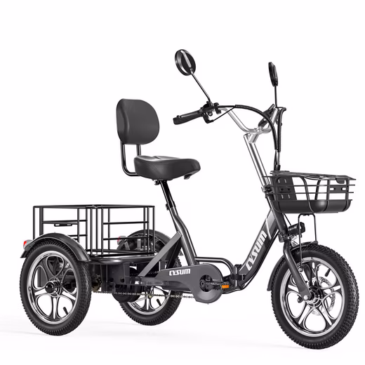 E-Bike City Bike T1 Pro Men's Electric Bike 16 x 2.3inch 22AH 48V 1056WH Women's 3 wheel