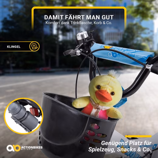 Children's bicycle, children's BMX bike Donaldo incl. basket - white / blue - Image 2