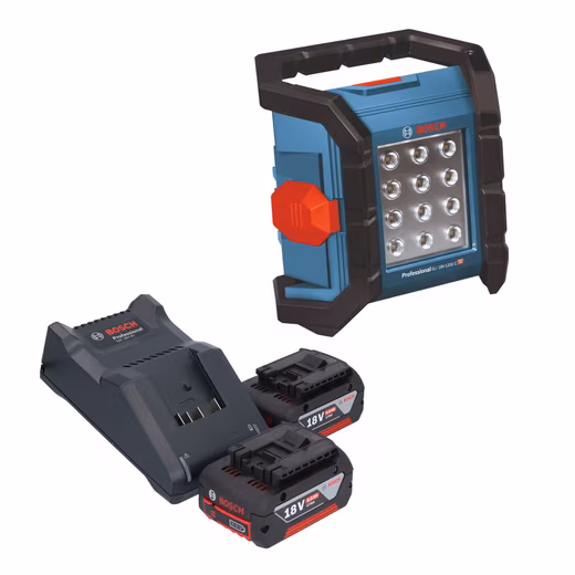Construction spotlight GLI 18V-1200 C Professional 18 V 1200 lm + 2x batteries 4.0 Ah + charger