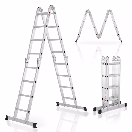 Multi-purpose ladder Multifunctional ladder rubberized feet, joint system, non-slip surface