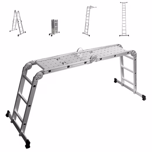 Multi-purpose ladder, aluminum, 3x4 ladder, scaffolding, stepladder, 339 cm telescopic ladder