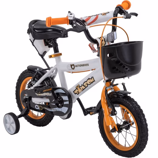 Children's bicycle for boys and girls, Timson children's bicycle including bicycle basket and water bottle