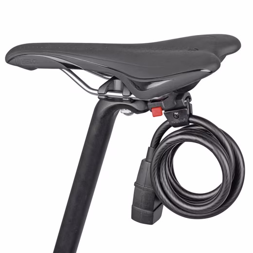 Bicycle saddle KLICKfix saddle adapter with cable lock holder, black, for cable and K - Image 3