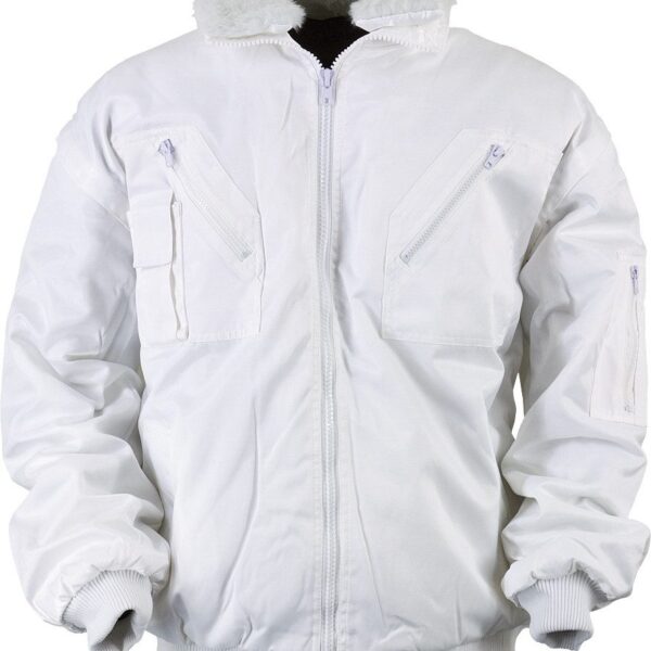 Work jacket, pilot jacket, white
