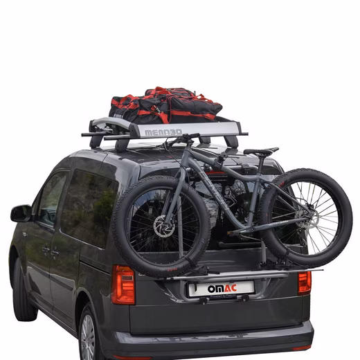 Rear bike rack, bike carrier, tailgate, e-bike, 3 bikes, VW Caddy Anti-theft lock