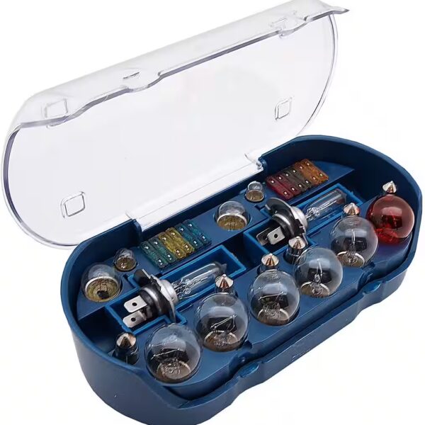 H7 car replacement bulb set with fuses, 30-piece car replacement bulb box.