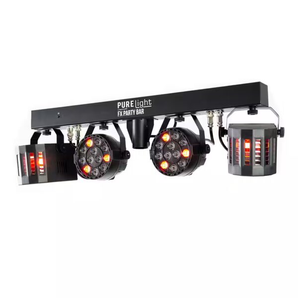 LED headlights FX Party Bar, LED PARs, LED Derbies, DMX control