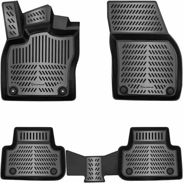 Car floor mats for VW T-CROSS 2018-2025 - 3D rubber mats - Odorless For VW T-Cross - Extra high rim for more protection