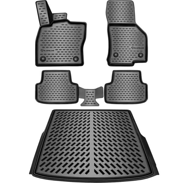 Car floor mats for VW Passat 2014-2024 [B8] - 3D rubber mats - Odorless For VW Passat - Extra high rim for more protection, suitable for VW Passat B8 Hybrid