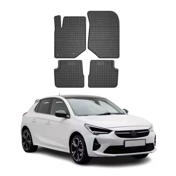 Car floor mats for Opel Corsa F 2019-2025, 4-piece set, TPE