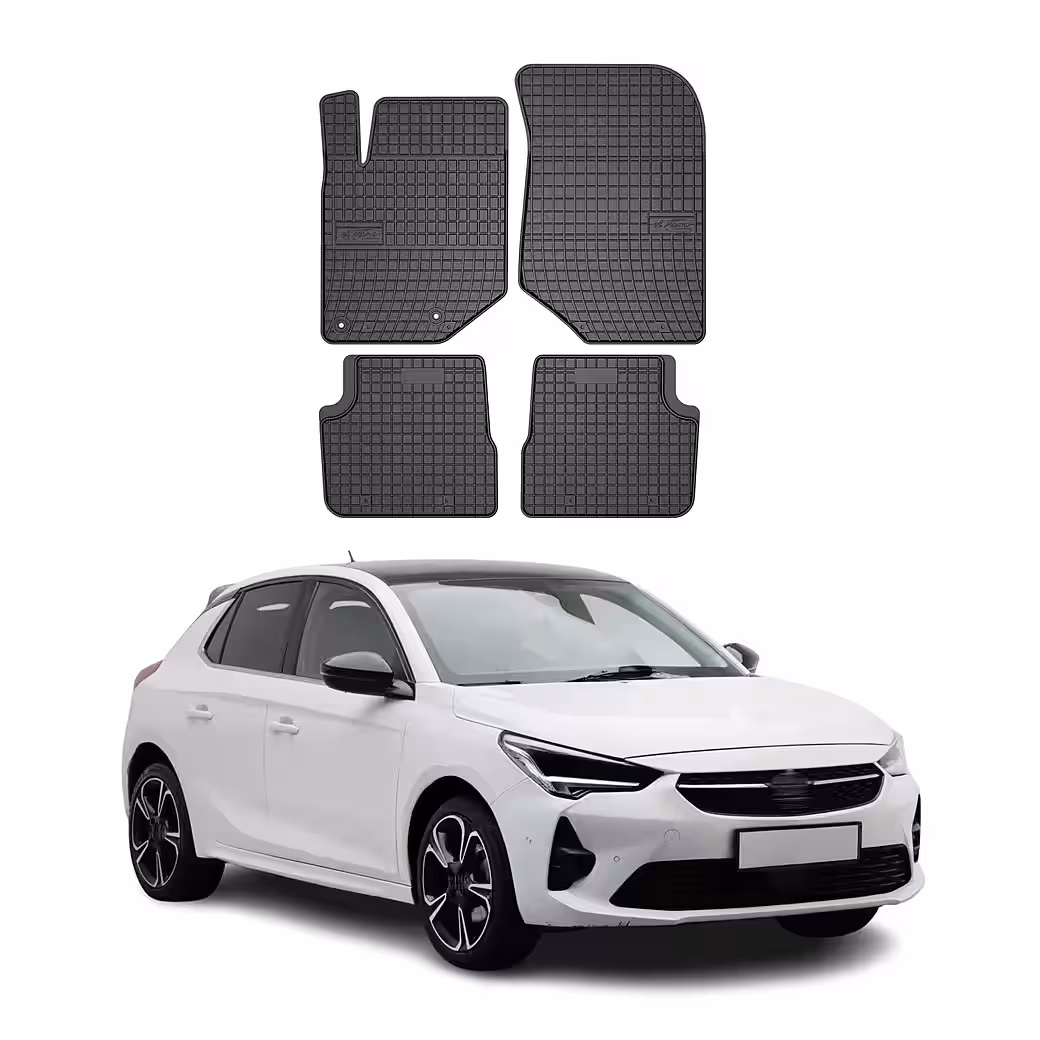 Car floor mats for Opel Corsa F 2019-2025, 4-piece set, TPE