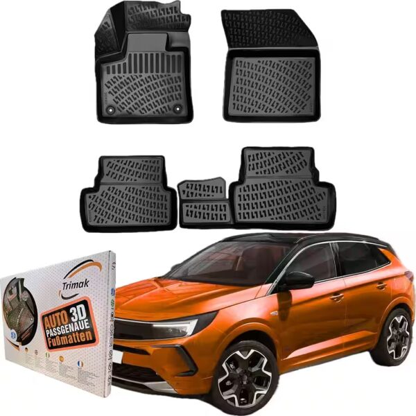 Custom-fit floor mats or boot liner or set for Grandland X