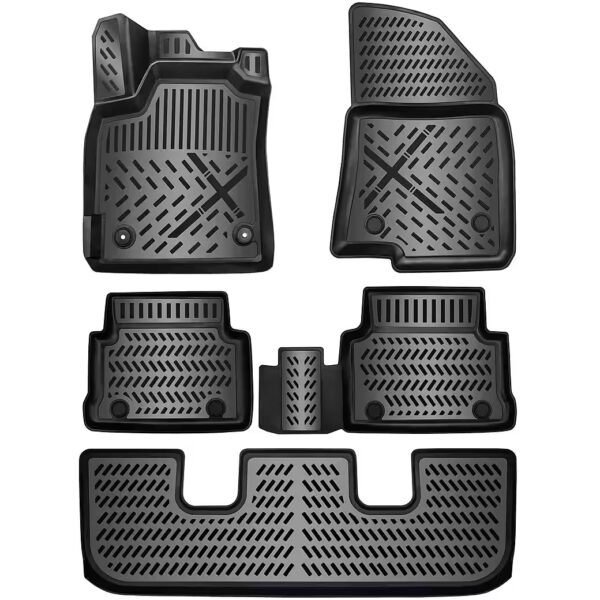 Car floor mats for VW Sharan 2010-2024 [II] - 3D rubber mats - Odorless For VW Sharan - Extra high rim for more protection, Fits VW Sharan 2010-2024