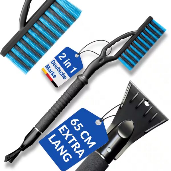 Ice scraper snow brush - XXL ice scraper 65 cm long Multifunctional winter helper: Perfect for vehicle care