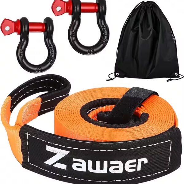 Car tow rope, 10T tow strap, with high-strength shackle tow rope