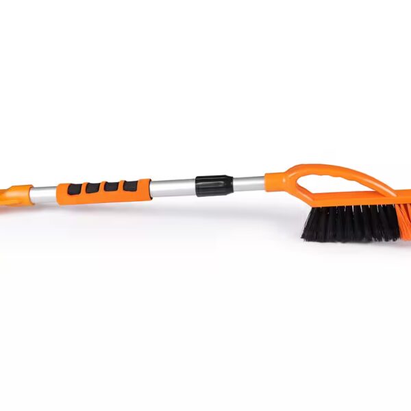Ice scraper, telescopic snow brush with soft grip, aluminum handle, car