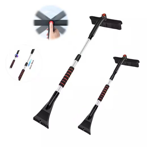 Ice scraper for cars with brush, snow brush, telescopic ice scraper, rotatable