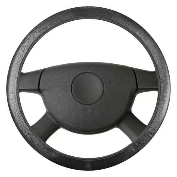 Steering wheel cover, steering wheel cover, soft grip canvas - 38 cm, black