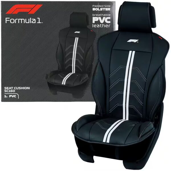 Car seat cover F1 Car seat cushion Seat cover SC160 Black/White