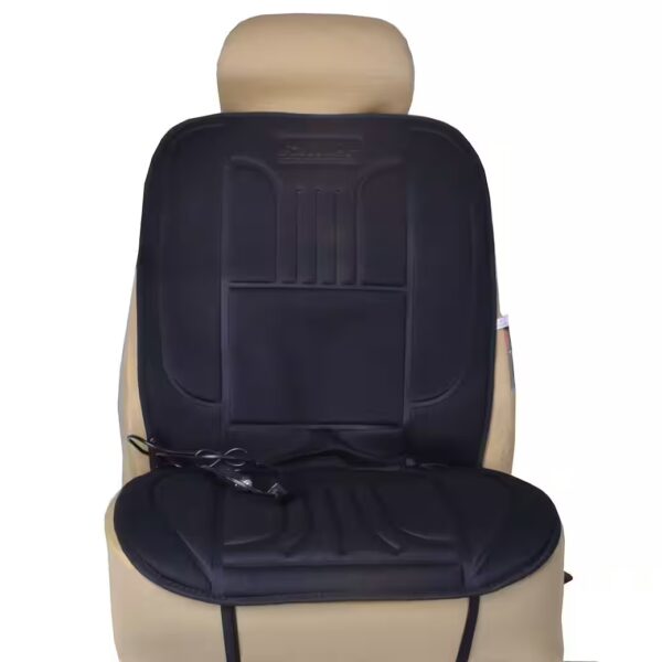 Heated seat cushion, 12V car seat heater in black for cigarette lighter