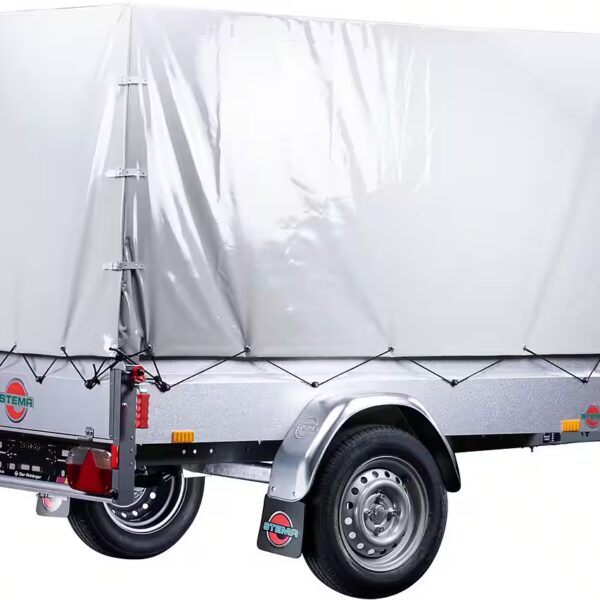 Car trailer Basic 750 tipping drawbar max. 592 kg, 3-piece set, incl. 100 cm high tarpaulin set