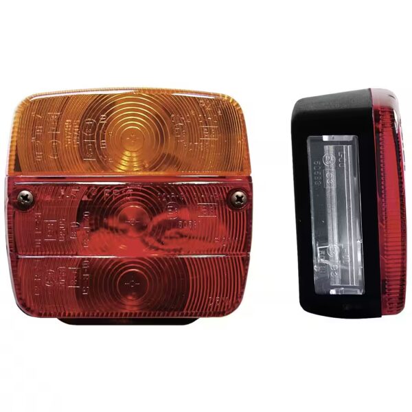 IWH trailer rear light with screw connection, indicator, brake light, license plate