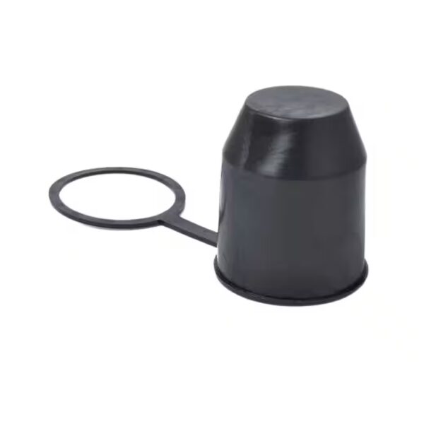 Trailer hitch protective cap, ball head cover with retaining ring