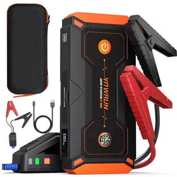 Car jump starter power bank 2000A 18000mAh portable with LCD car battery charger