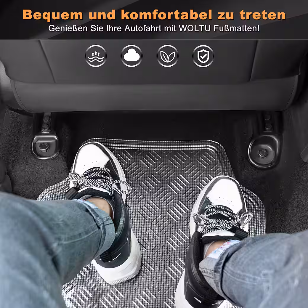 Car floor mat (4 pieces), The floor mat set is suitable for most cars and SUVs. Universal car mat suitable for almost all cars. - Image 2