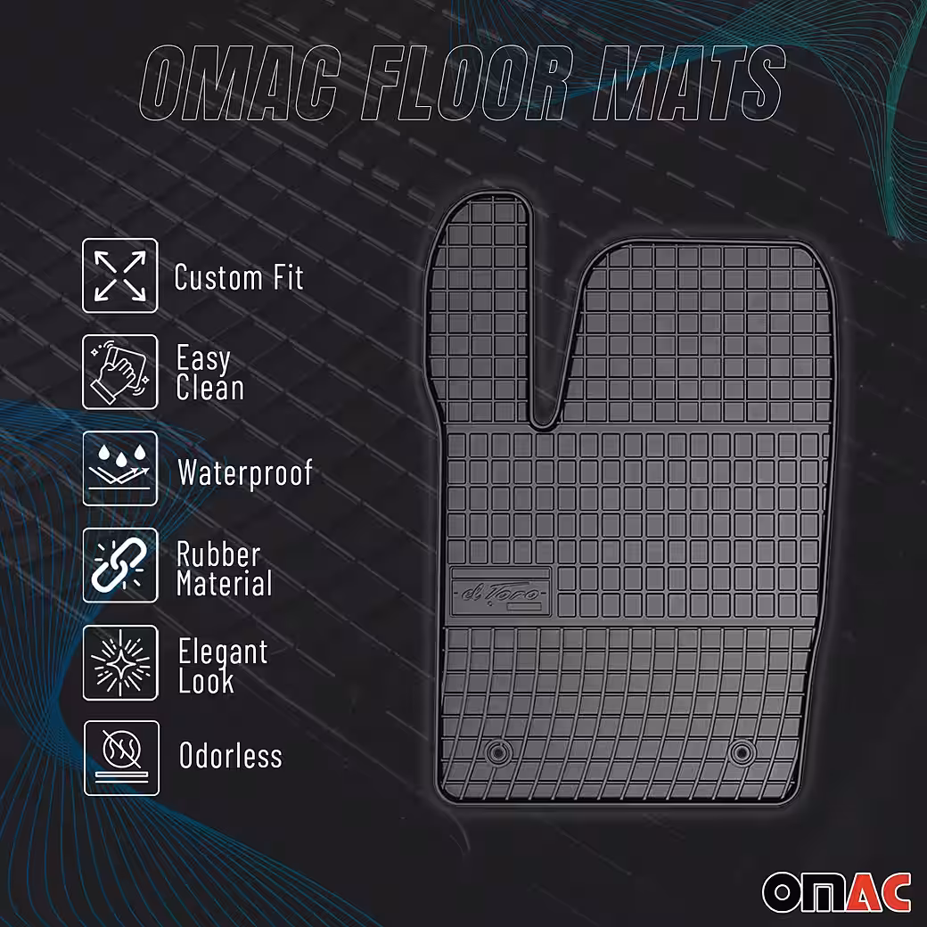 Car floor mats for Mazda CX-5 KF 2017-2025, rubber mats, black, 4-piece set - Image 2