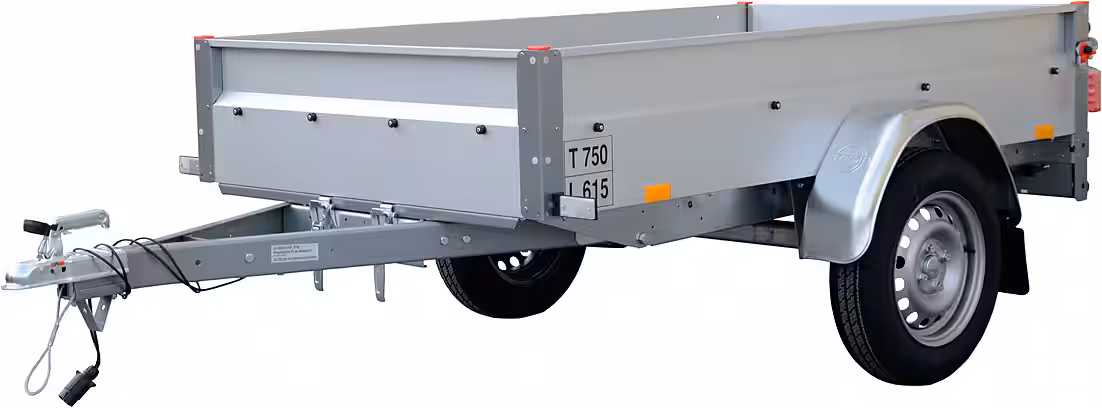 Car trailer Basic 750 tipping drawbar max. 554 kg, 2-piece, incl. mesh extension - Image 2