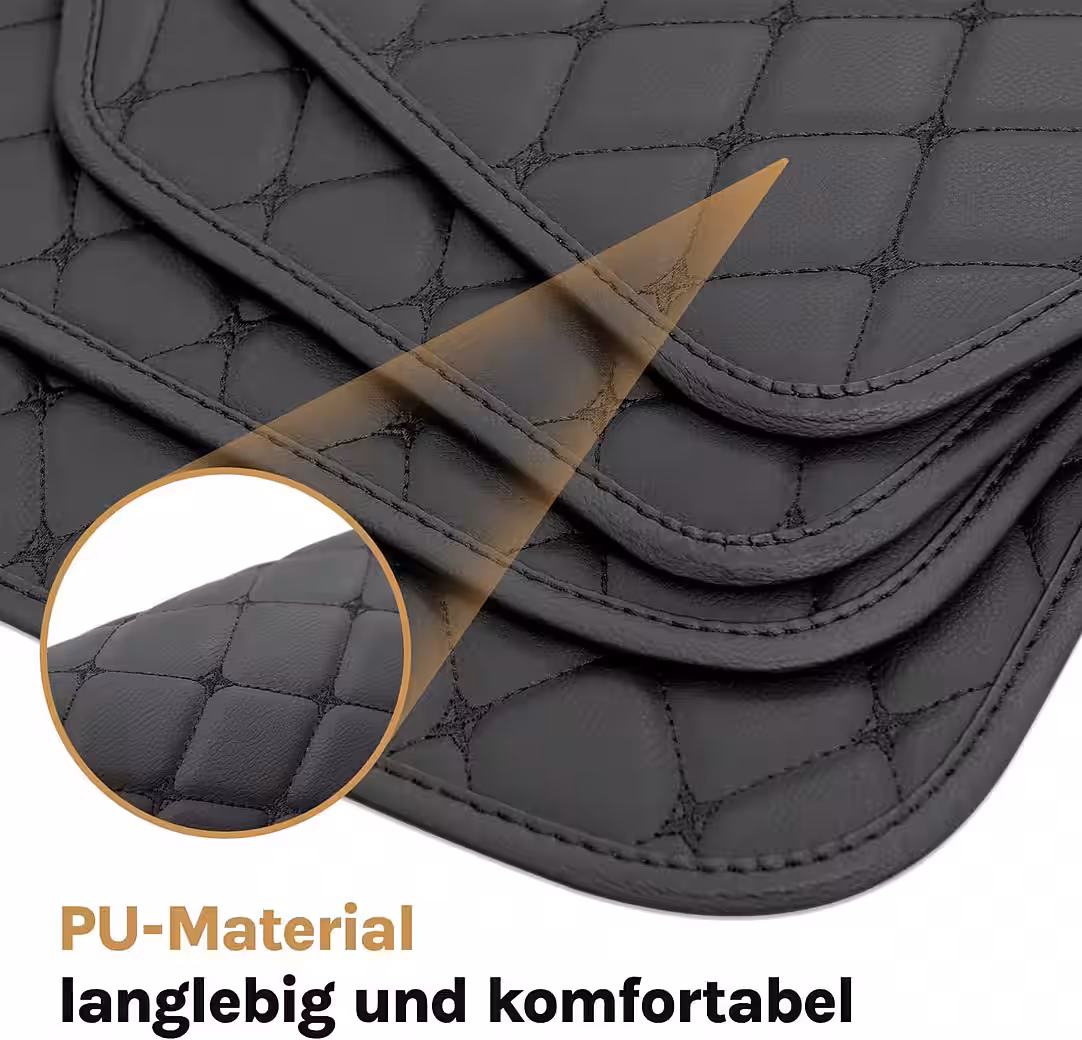 Car floor mats (4 pieces), The floor mat set fits most cars., Universal car floor mats, Non-slip design, Easy cleaning - Image 4