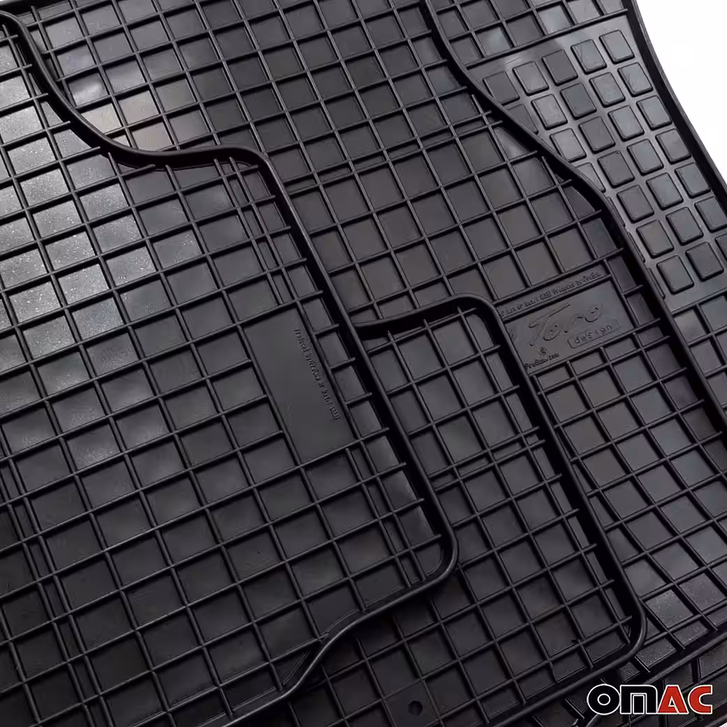 Car floor mats for VW Polo 2017-2025, rubber mats, black, 4-piece set - Image 5