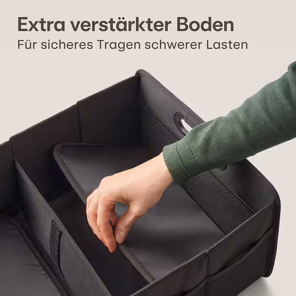 Trunk Mat, Trunk Organizer, Foldable – 3 Compartments with 5 Pockets – Non-Slip - Image 5