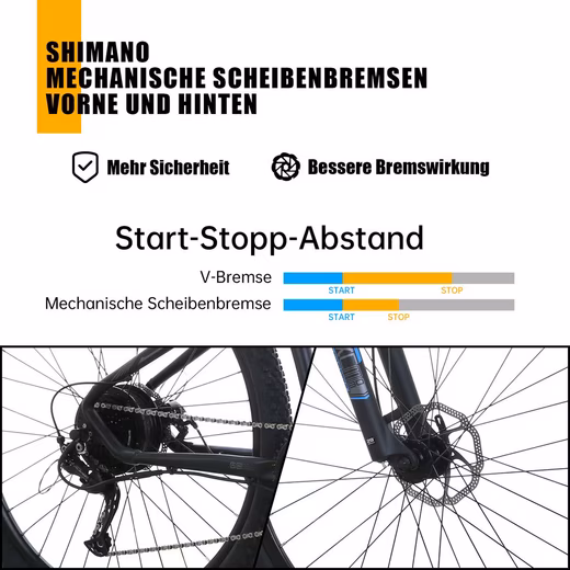 E-Bike Mountain Bike Men's E-Mountain Bike Electric Bike 9 Speed Shimano 25km/h - Image 7