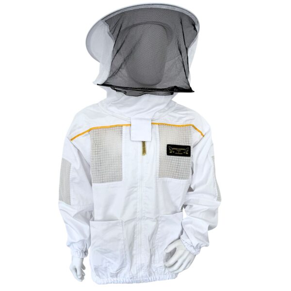 LOW-AIR work jacket/beekeeping protective jacket with integrated veil and zipper