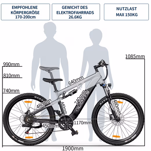 E-bike mountain bike E29 men's electric bike 648WH 27.5 inch women's 48V 13.5AH 50Nm - Image 13
