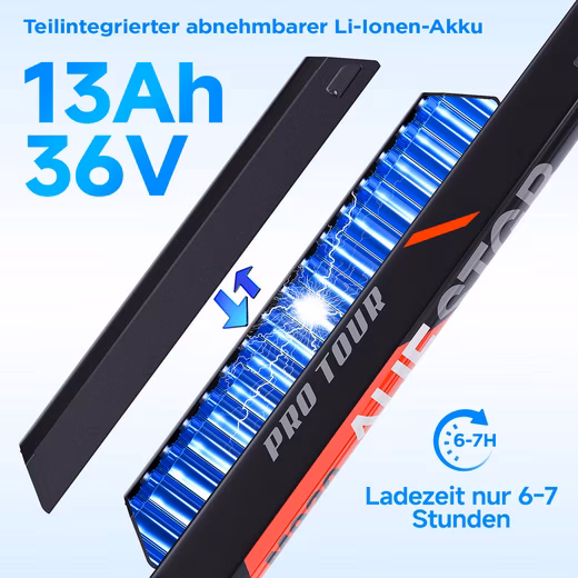 E-Bike Mountain Bike Men 27.5/29 Inch 9-Speed Shimano Red E-Mountain Bike Derailleur - Image 6