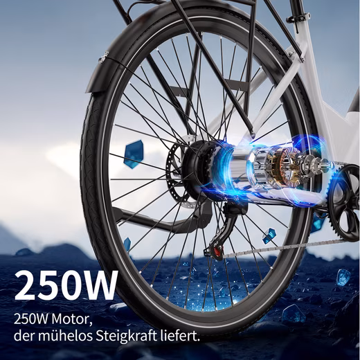 E-Bike City Bike 250W 44N·m 468Wh 100km 13Ah 27,8kg Shimano 7G 30° 0-3Lvl - Image 14